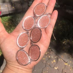 Peach statement necklace